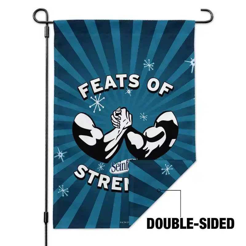 Feats of Strength Garden Yard Flag with Pole Stand Holder