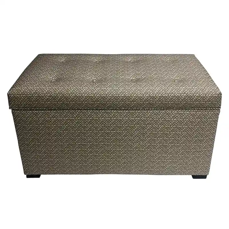 Transitional Upholstered Living Room Storage Bench