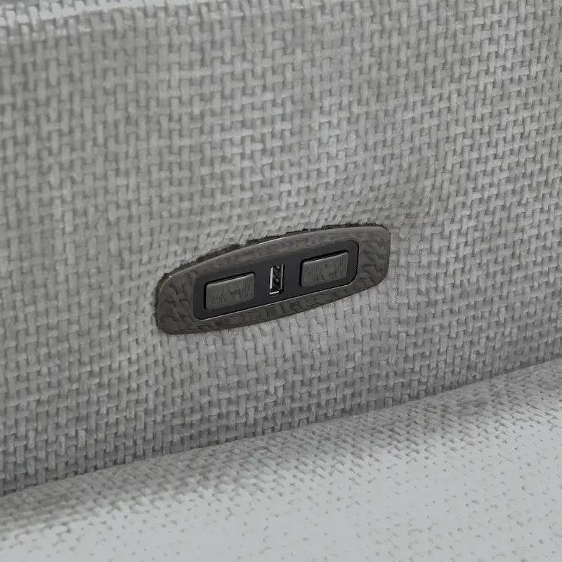 Olmas 33.5W Power Swivel Glider Recliner with USB Charger Set Of 2