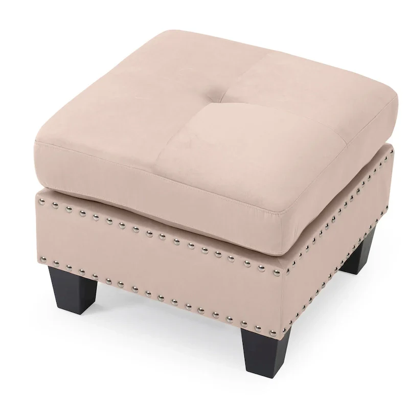 Copper Grove Meharrize Tufted Velvet Ottoman