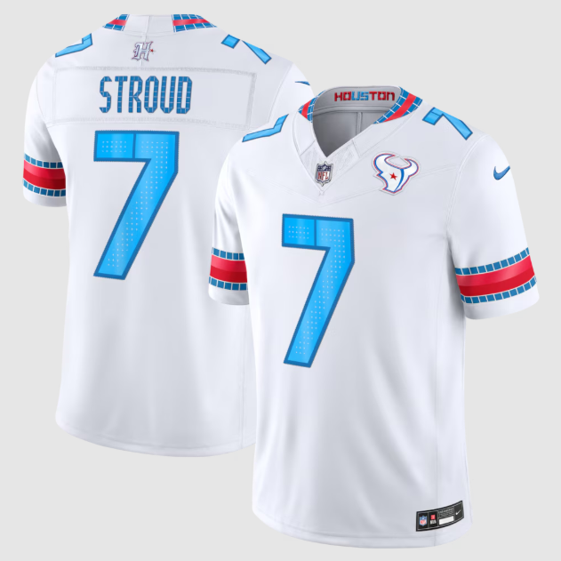 Houston Texans C.J. Stroud White 2026 Rivalries Collection Stitched Limited Jersey