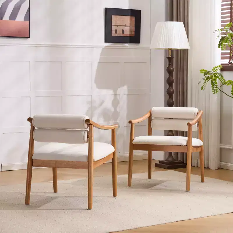 Christopher Knight Home Weerachai Modern Rubber Wood Upholstered Patio Dining Chairs With Cushions