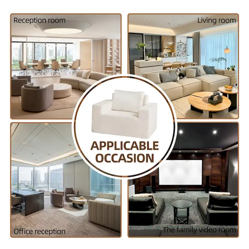 Ameican White Oak Modern 40.2  Accent Chair with Pillow