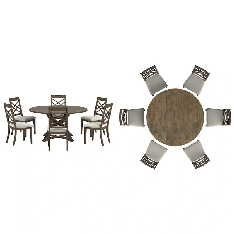 Sylvestra Espresso Finish Dining Set