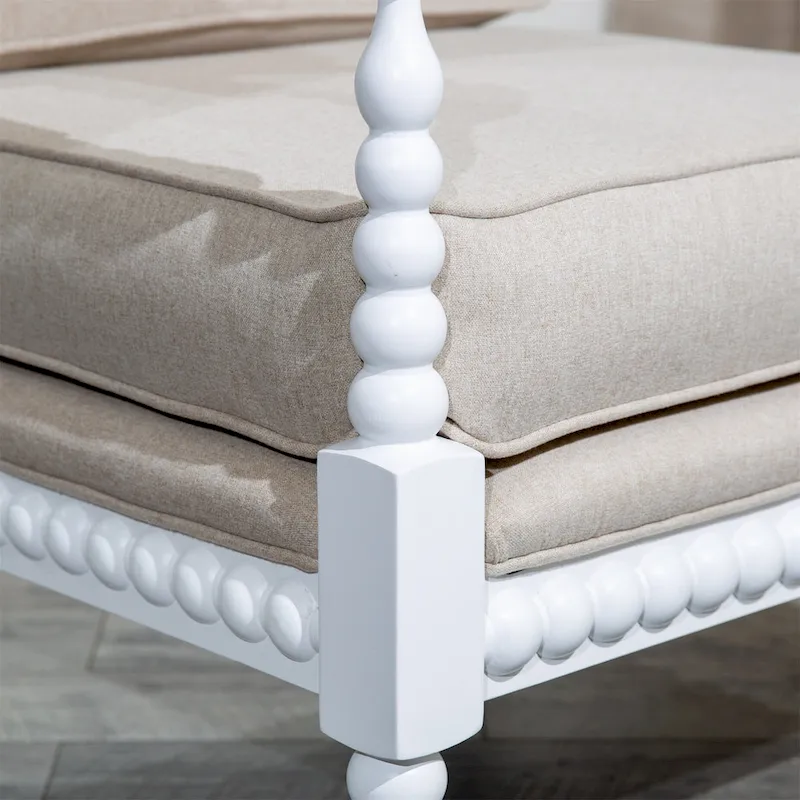 Spindle Fabric Arm Chair