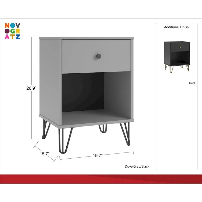 Owen Black Nightstand