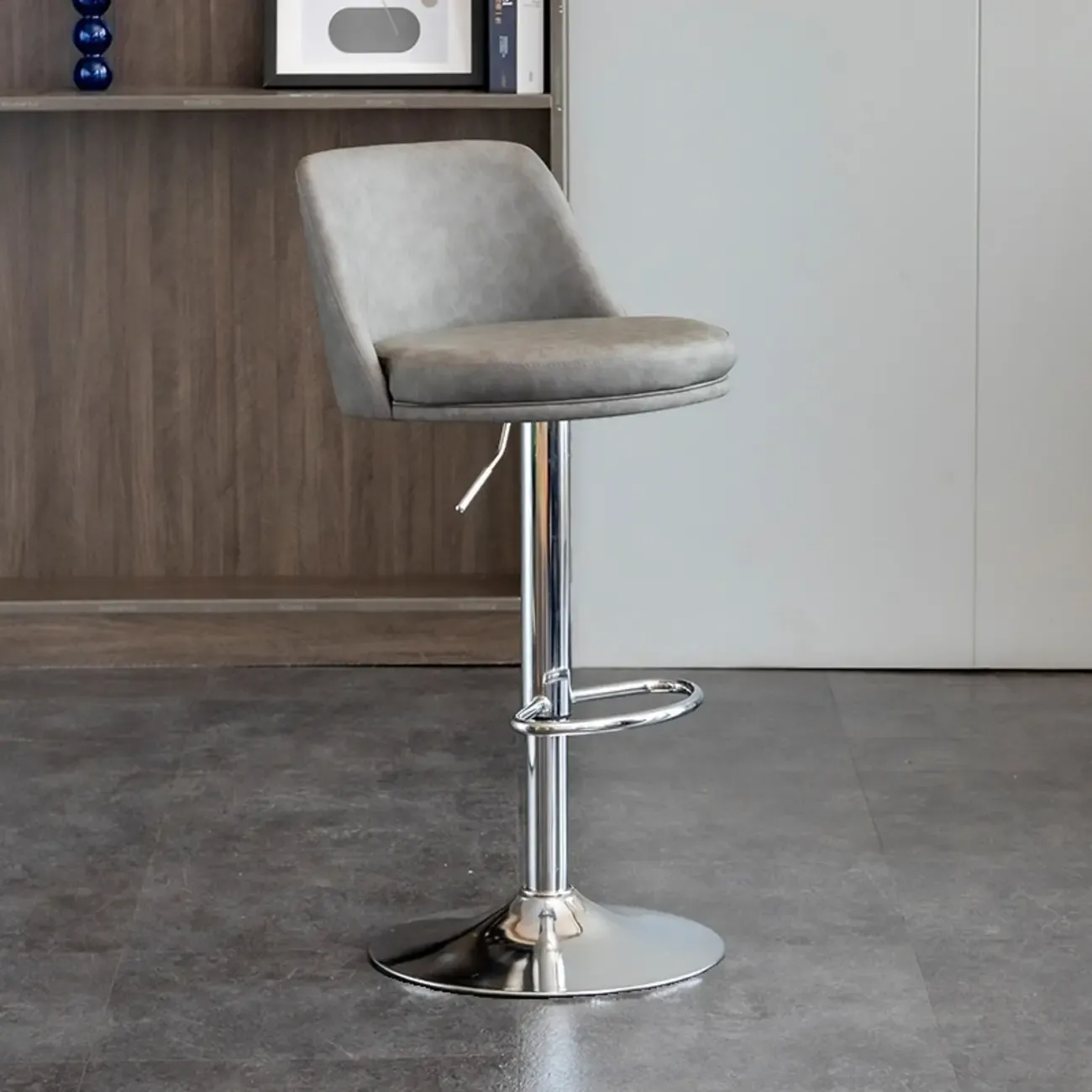 Adjustable Swivel Leather Modern Bar Stools