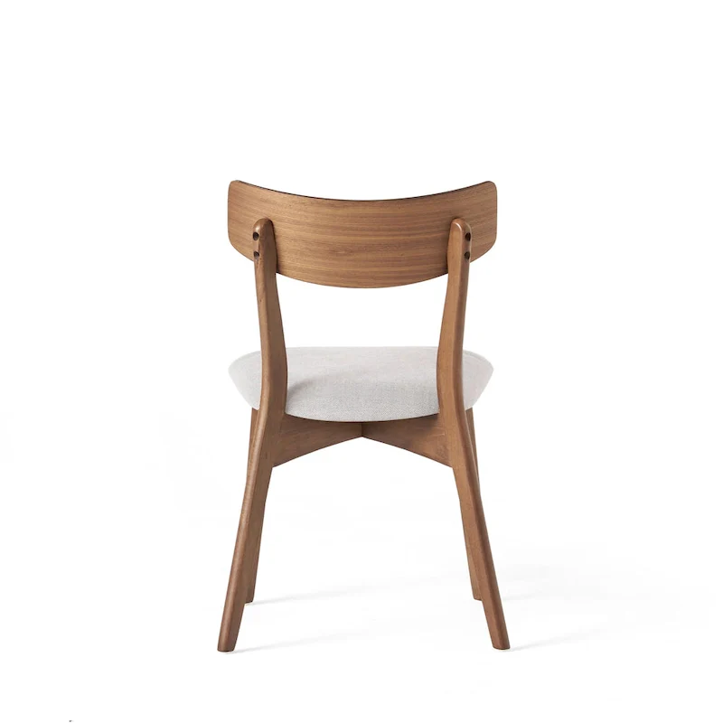 7-Piece Mid-Century Dining Set with Rectangular Table & 6 Chairs