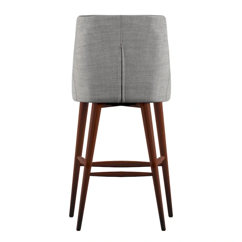 Sasha Espresso Barrel Back Counter Stools (Set of 2) iNSPIRE Q Modern