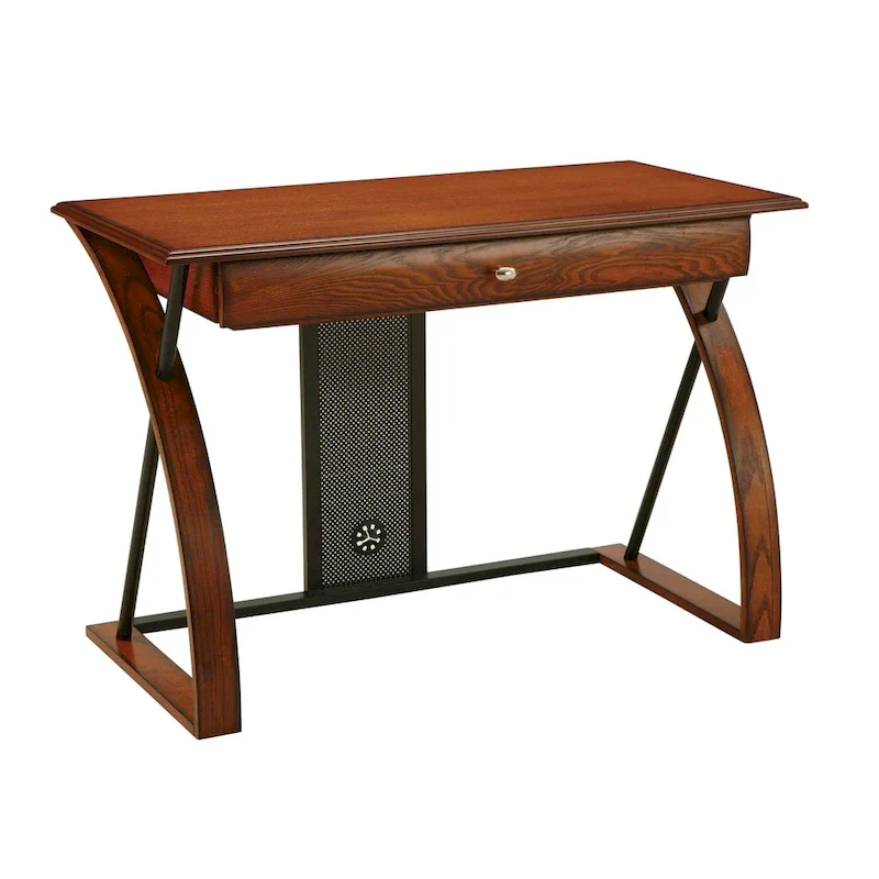 Mandevilla Classic Oak Wood Desk with Keyboard Tray
