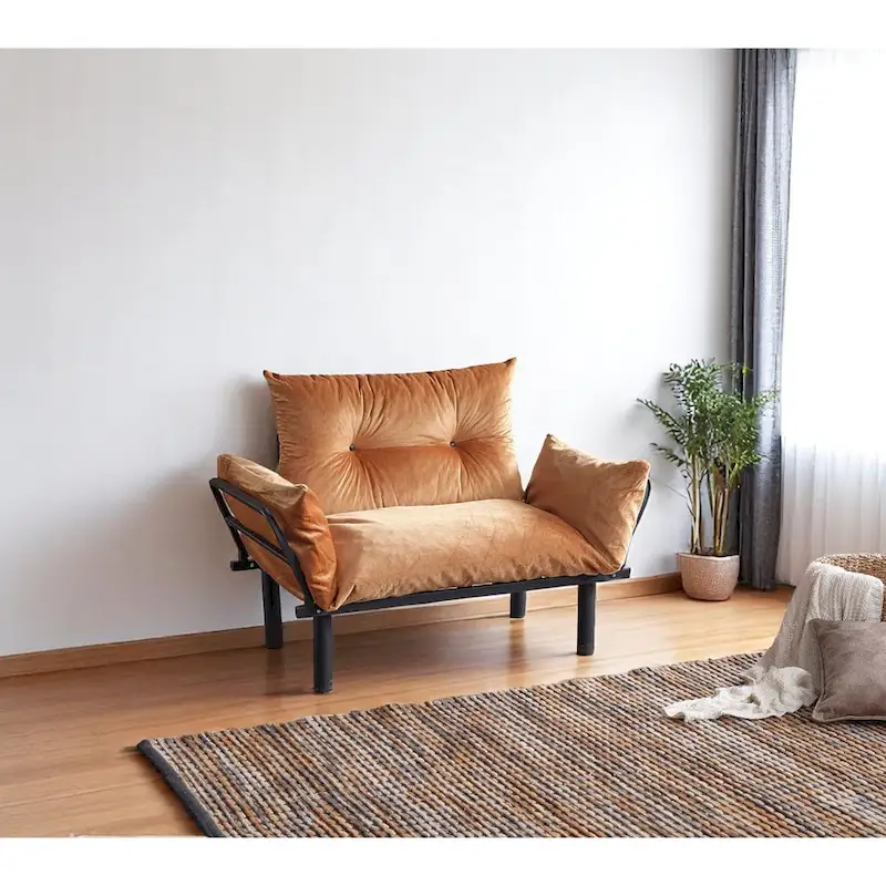 Sadio Metal Frame Loveseat With Removable Cushions