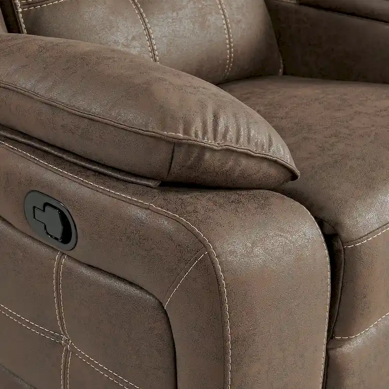 Lesley Reclining Sofa, Brown