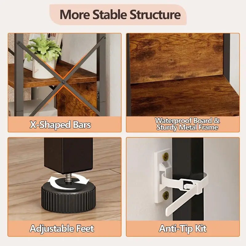 5 Tier Tall Bookshelf - 14.9