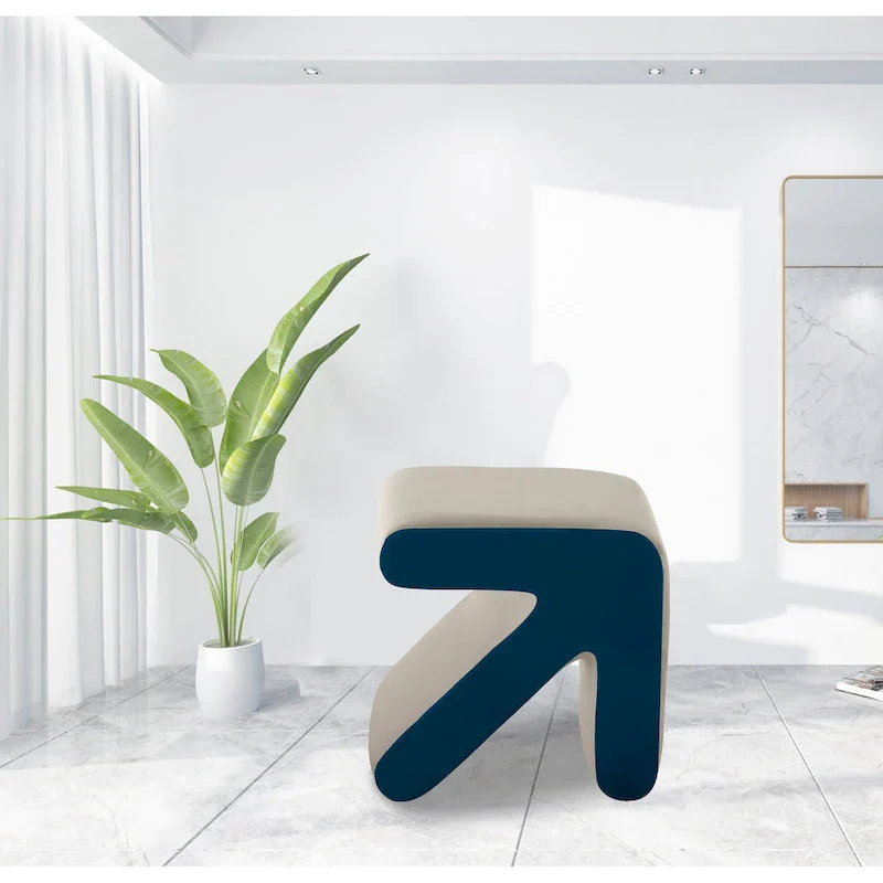 Modern Creative Upholstered Velvet Stool Ottoman