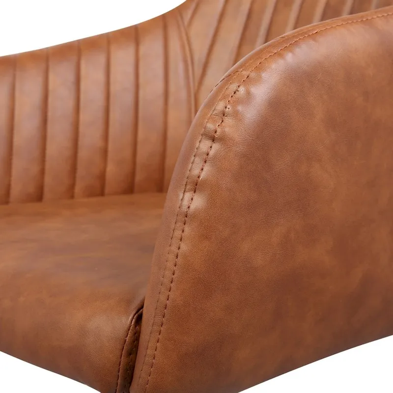Office Desk Chair, Tufted PU Leather Upholstery