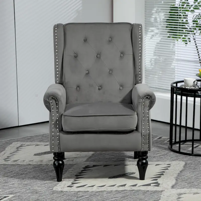 Upholstered Accent Chair with Armrests