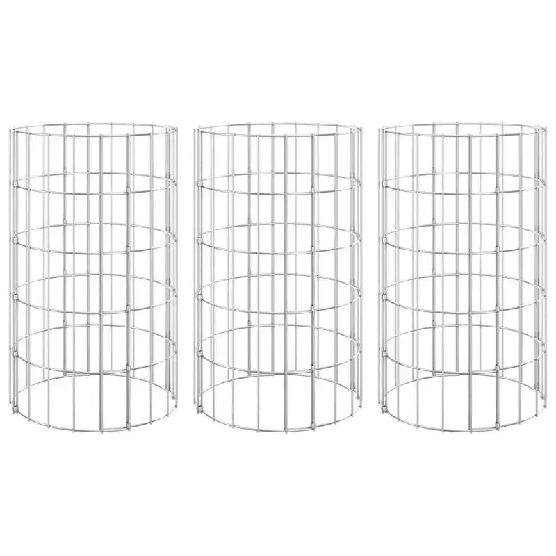 vidaXL Raised Garden Bed Patio Gabion Raised Bed Flower Pot Galvanized Steel