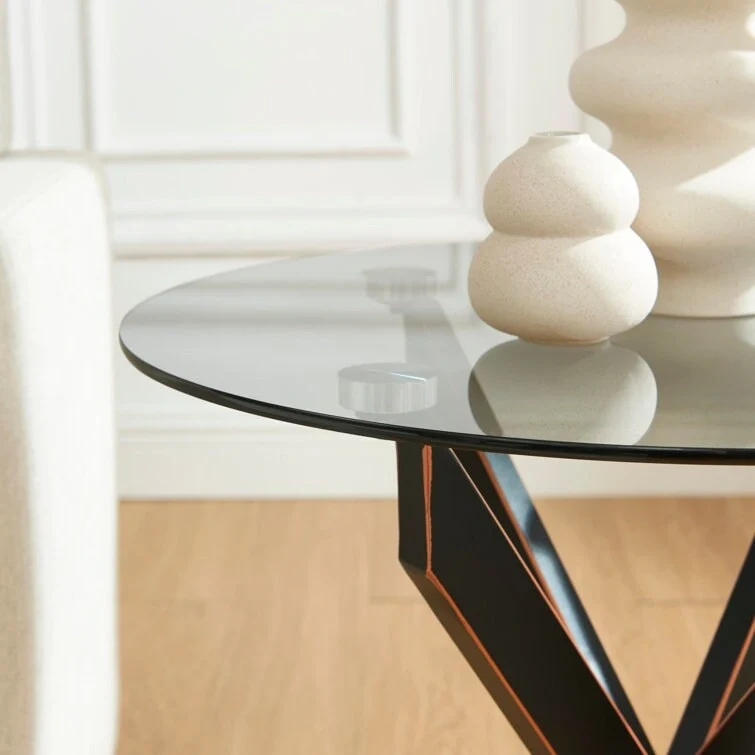 19.7 End Table With Glass Top
