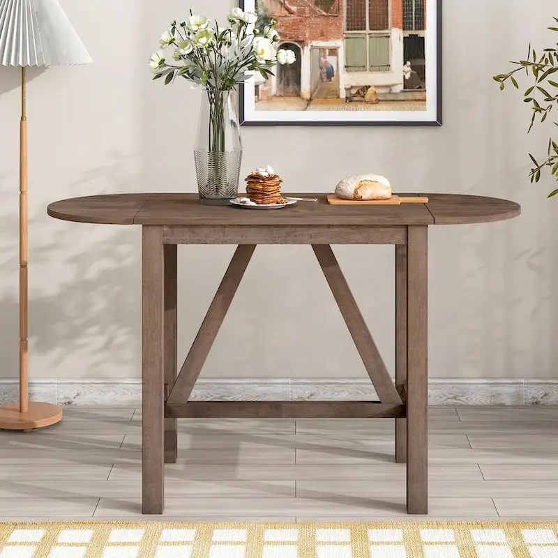 3-Piece Drop Leaf Dining Table Set with 2 Chairs