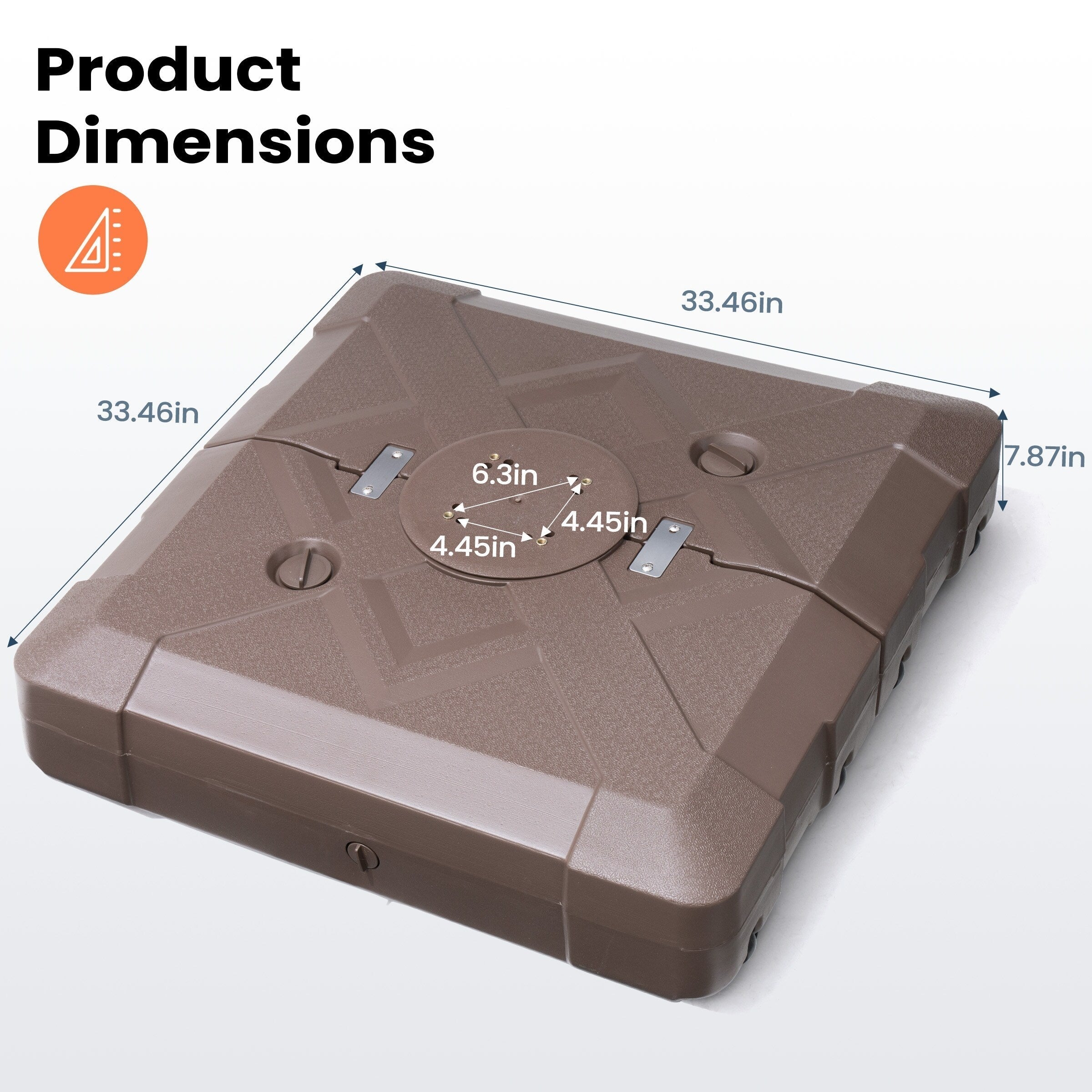 Pellebant 220 lbs Patio Cantilever Umbrella Base with Wheels - N/A