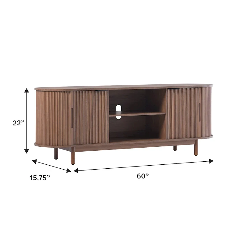 Middlebrook Modern Reeded 60-inch TV Stand with Rounded Edges