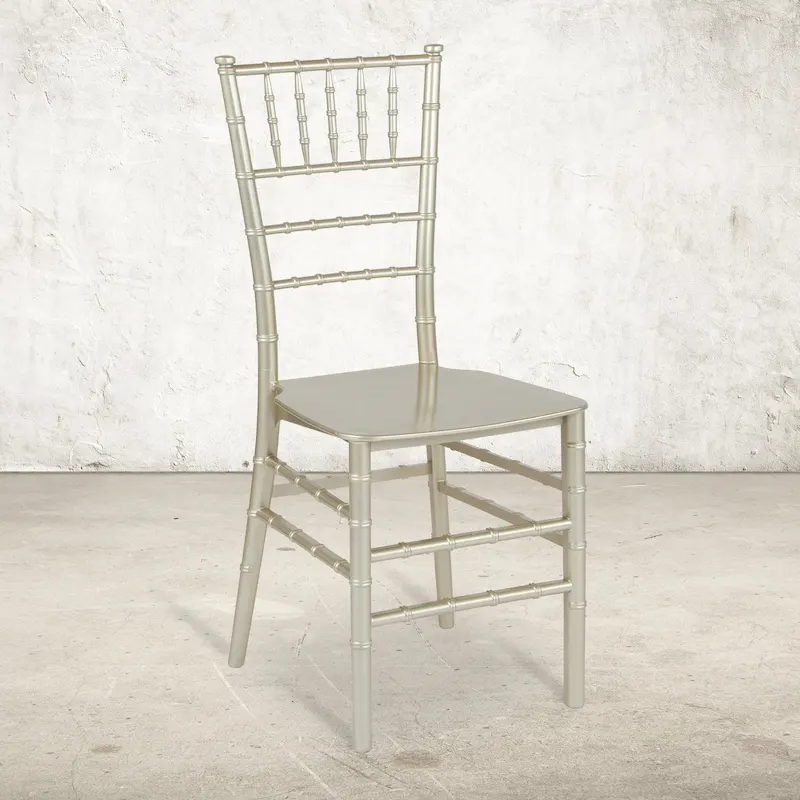 Resin Stackable Chiavari Chair - 15W x 18.75D x 35H - 15W x 18.75D x 35H