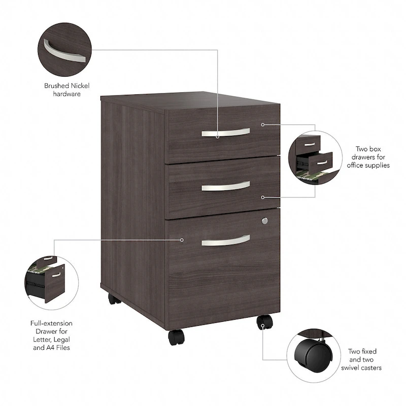 Studio A 3 Drawer Mobile File Cabinet by Bush Business Furniture