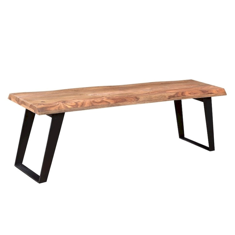 Carbon Loft Astor Handmade 60-inch Sheesham Wood Live Edge Bench - 60 x 16 x 18