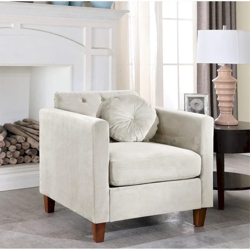 Velvet Chesterfield Accent Chair