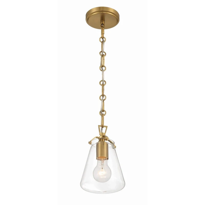 Voss 1 Light Luxe Gold Mini Pendant - 5.75 W x 9 H x 5.75 D
