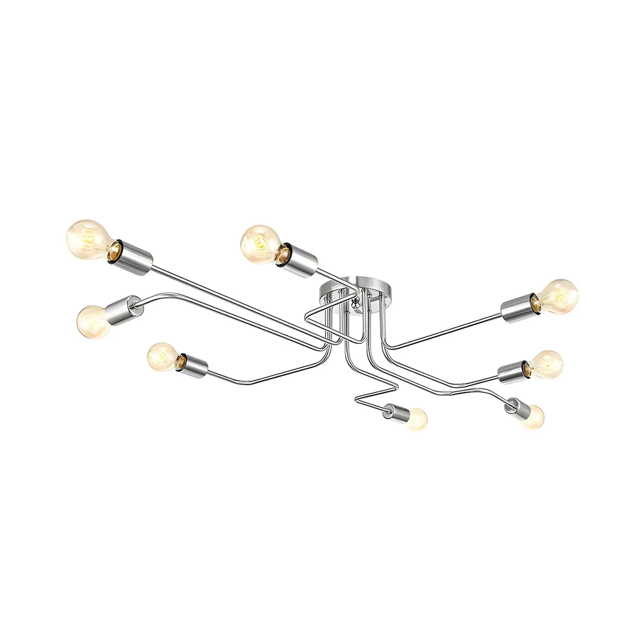 Industrial Branch Metal Semi Flush Ceiling Light