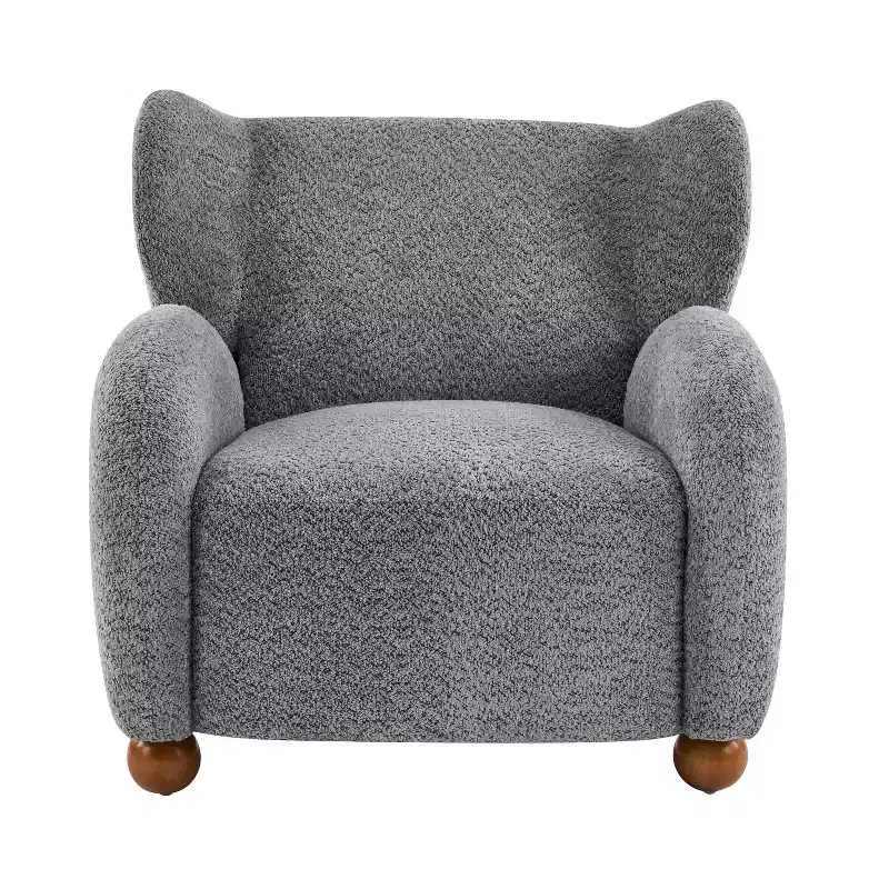 Christopher Knight Home Greer Modern Wooden Upholstered Wingback Accent Chair