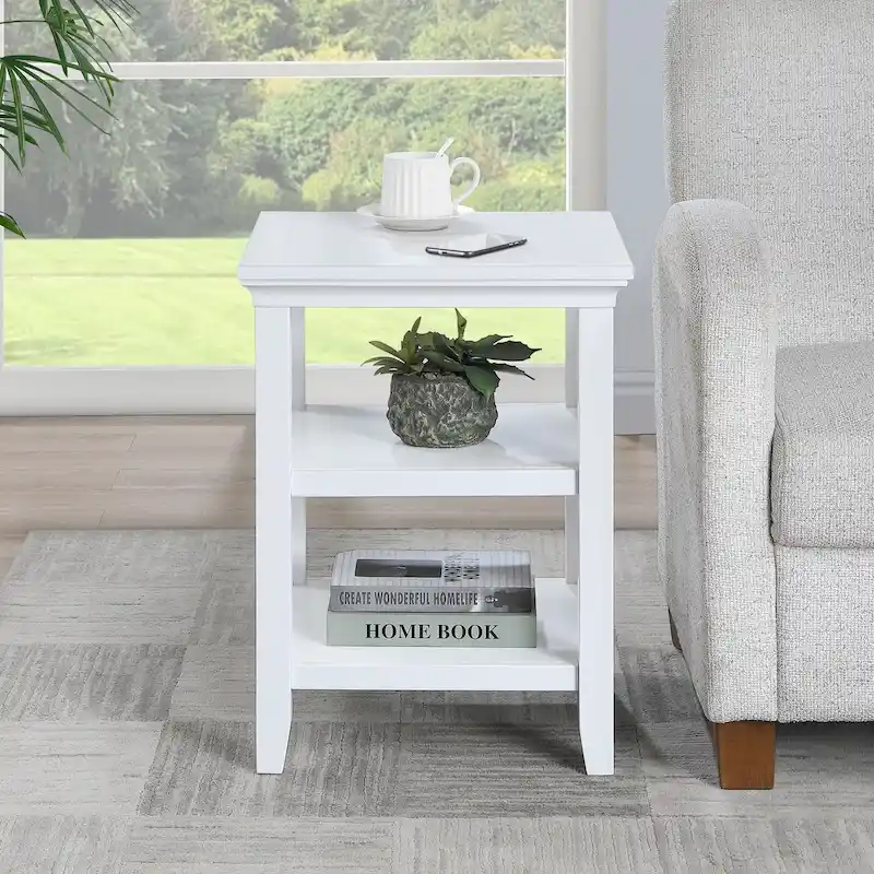 Convenience Concepts Tribeca End Table with Shelves