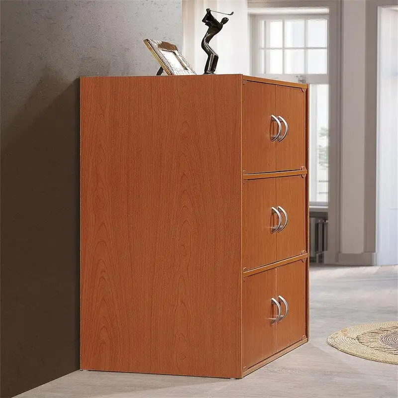 3-Shelf Bookcase Cabinet