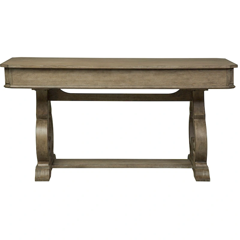 Copper Grove Simply Elegant White, Brown, & Heathered Taupe Writing Desk