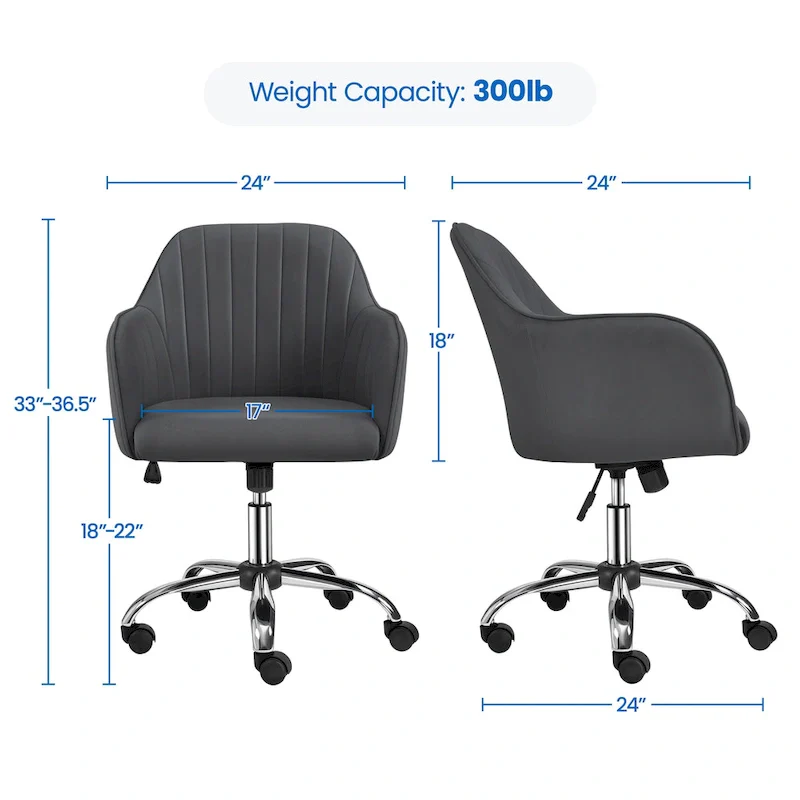 Height-Adjustable Swivel Office Chair