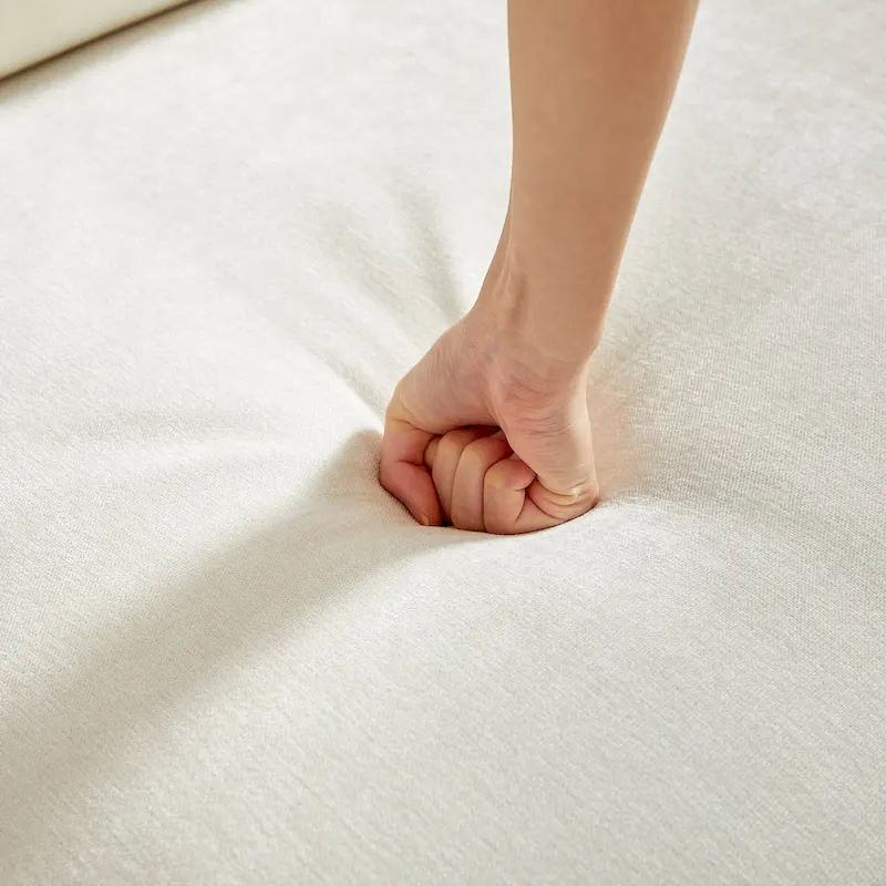 Linen 6-Seat Modular Sofa Set with 3+3 Seater Combo and Wooden Frame & 4 Pillows