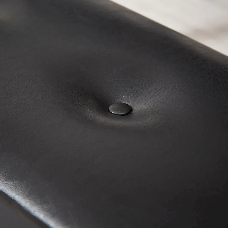 3-Piece Dining Table Set, Rectangular Dining Table with 2 Benches, Rustic Brown and Black