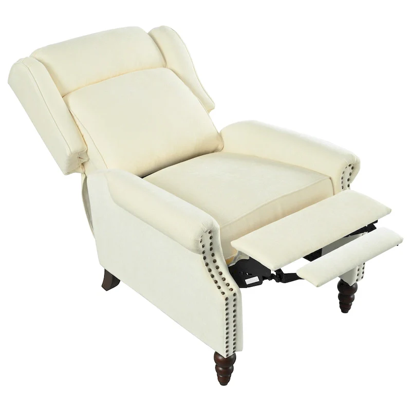 Upholstered Recliner with Wing Back