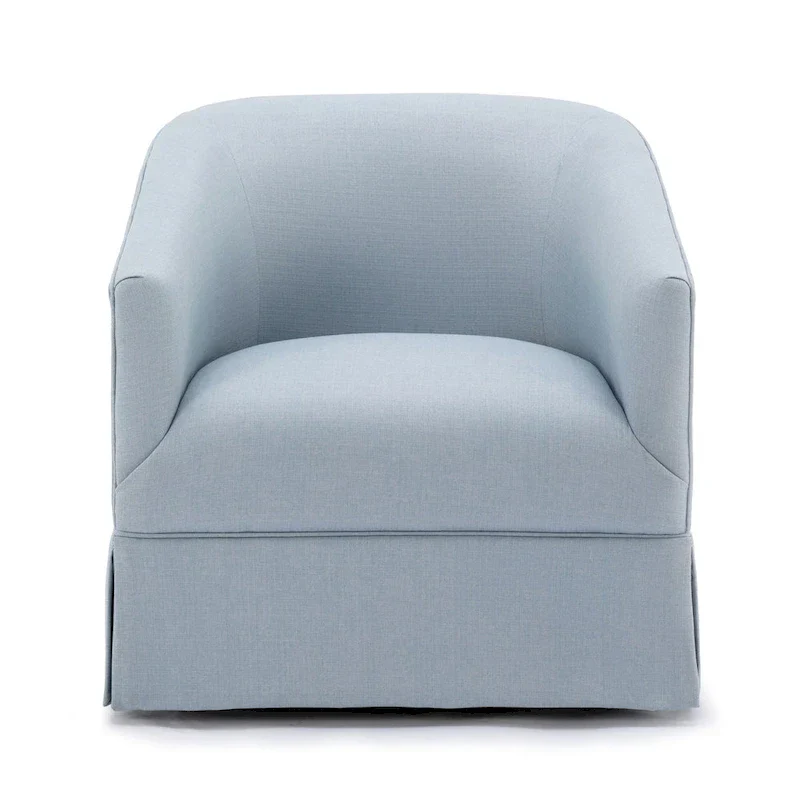 Elayne Skirted Fabric Swivel Accent Chair by Greyson Living
