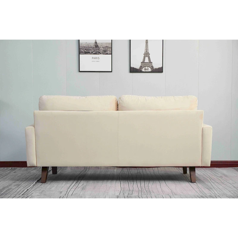 Velvet Square Arm Sofa