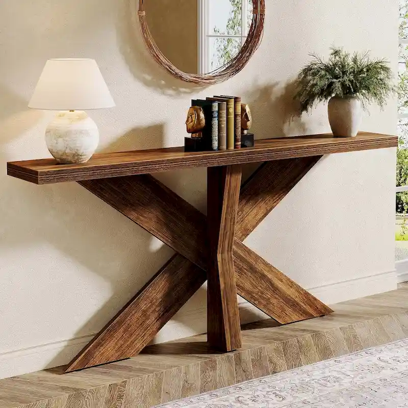 70.9  Extra Long Farmhouse Console Sofa Table for Entryway Hallway