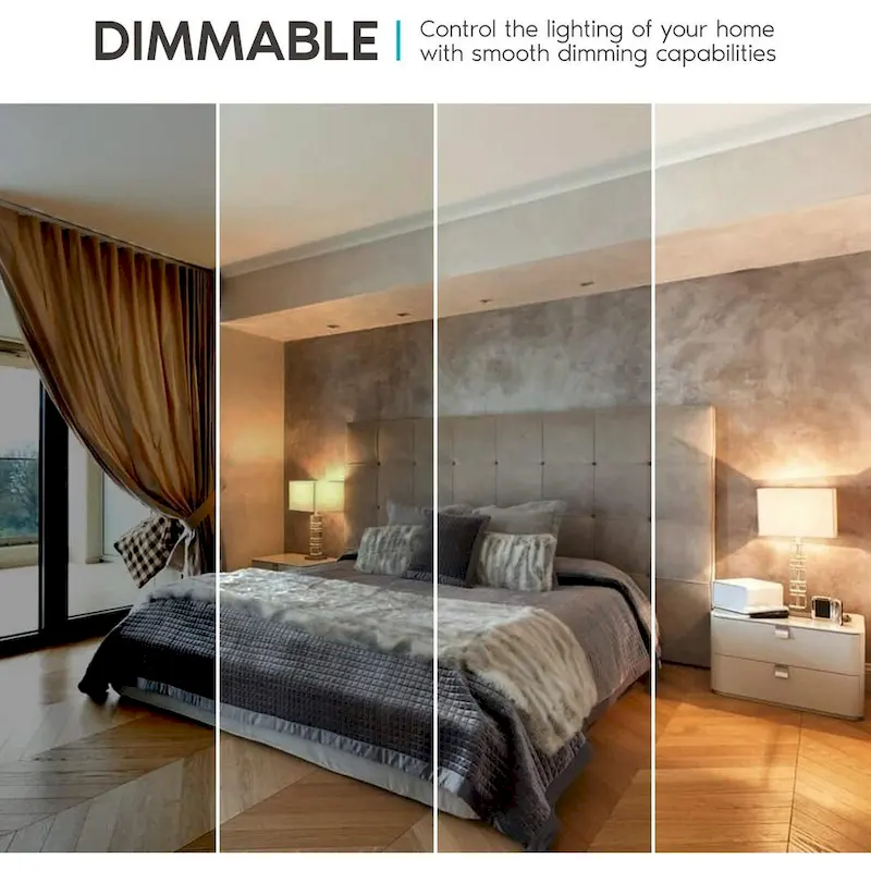 Luxrite A19 LED Light Bulb 60W Equivalent, Dimmable, 800 Lumens, Enclosed Fixture Rated, Energy Star, E26 Base (4 Pack)