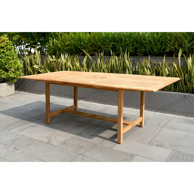 Amazonia Claires Outdoor Teak Patio Rectangular Dining Table