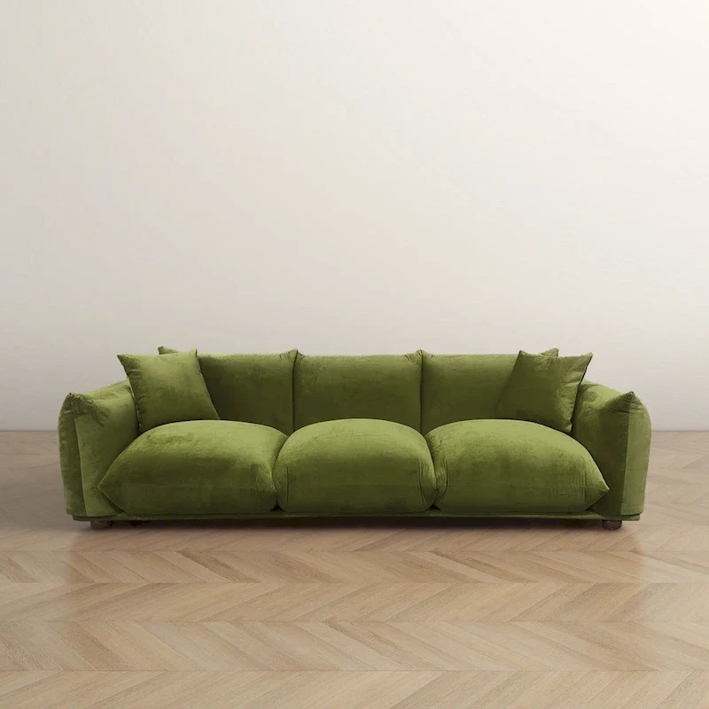 Arten Mid-Century Modern Luxury Boucle/Velvet Couch