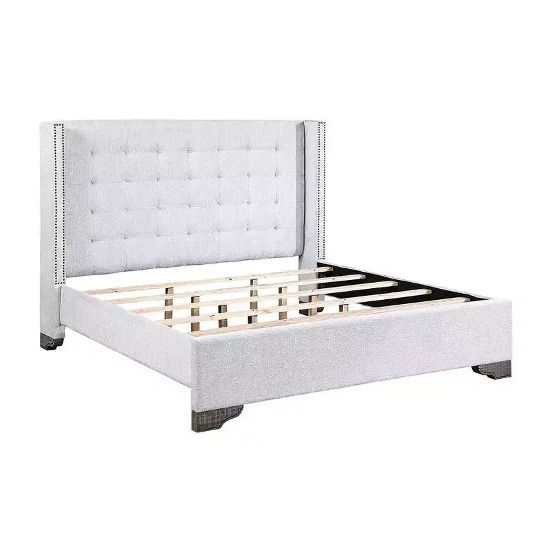 90" Eastern King Bed Artesia with Buttonless Tufting & Wood Frame - Acme Furniture
