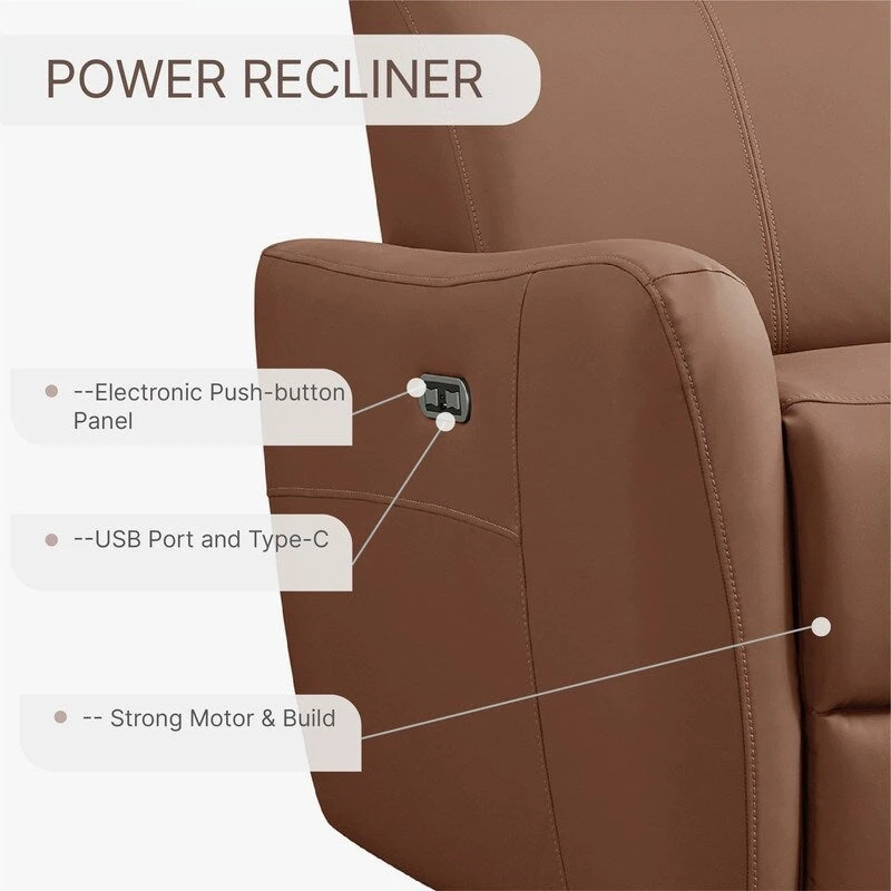 Merlin Power Swivel Glider Rocker Recliner Nursing Chair Recliner