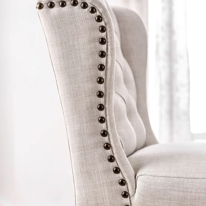 DH LUX Traditional Button-Tufted Set of 2 Dining Chairs by Denhour