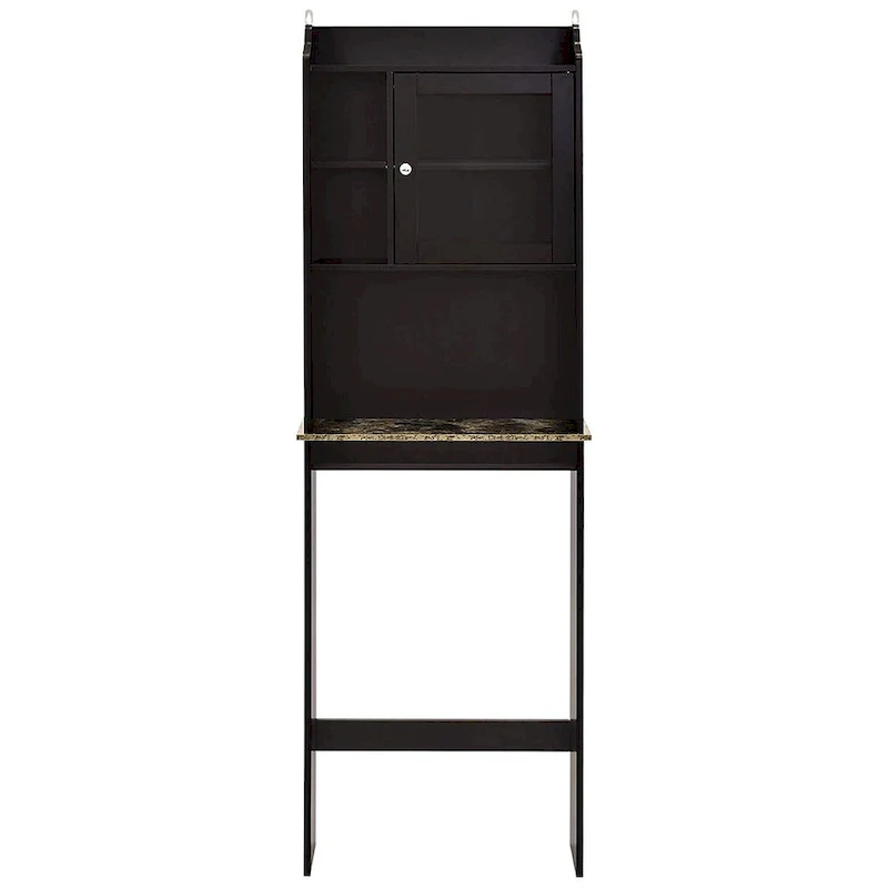 23.25 in. W x 7.5 in. D x 69 in. H Wall Cabinet in Espresso