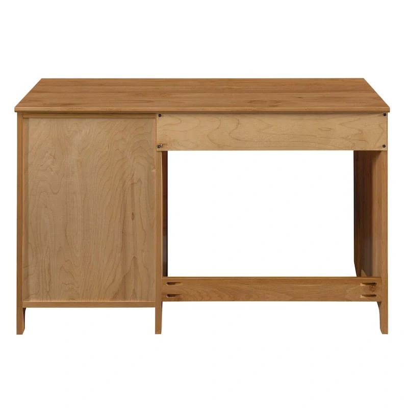 Solid Wood Desk with 4 Drawers - Natural Finish